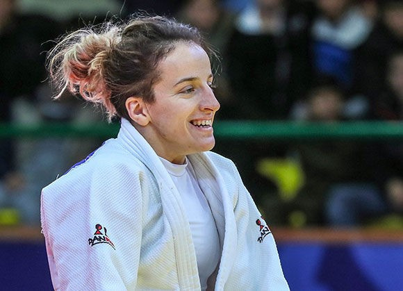 Distria Krasniqi contributed to Kosovo's golden double on the first day of competition in Tashkent ©IJF