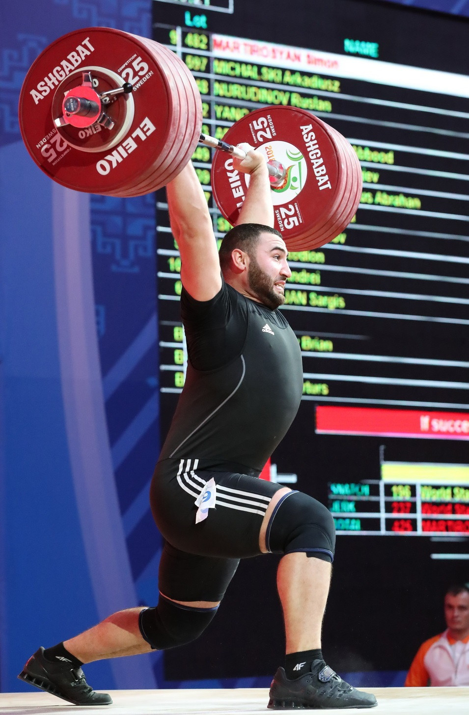 Armenia's Simon Martirosyan secured his first-ever global title after powering to victory in the men's 109 kilograms category on the penultimate day of the 2018 International Weightlifting Federation World Championships in Ashgabat ©IWF