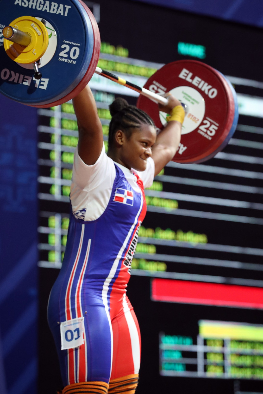 The Dominican Republic’s Crismery Dominga Santana Peguero won the bronze medal in the total ©IWF