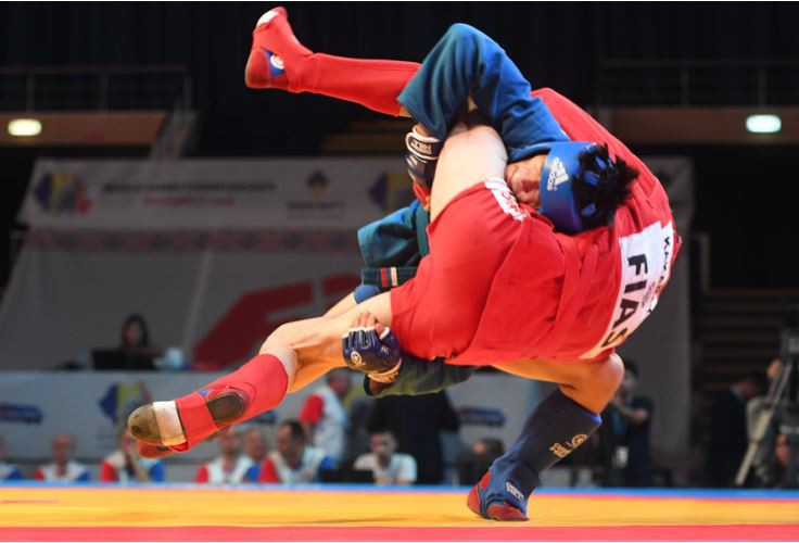 Combat sambo gold medals were won at 57kg, 74kg and 100kg ©FIAS