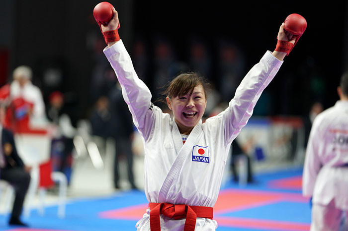 Japan stand between France and a fourth women's team kumite title ©WKF