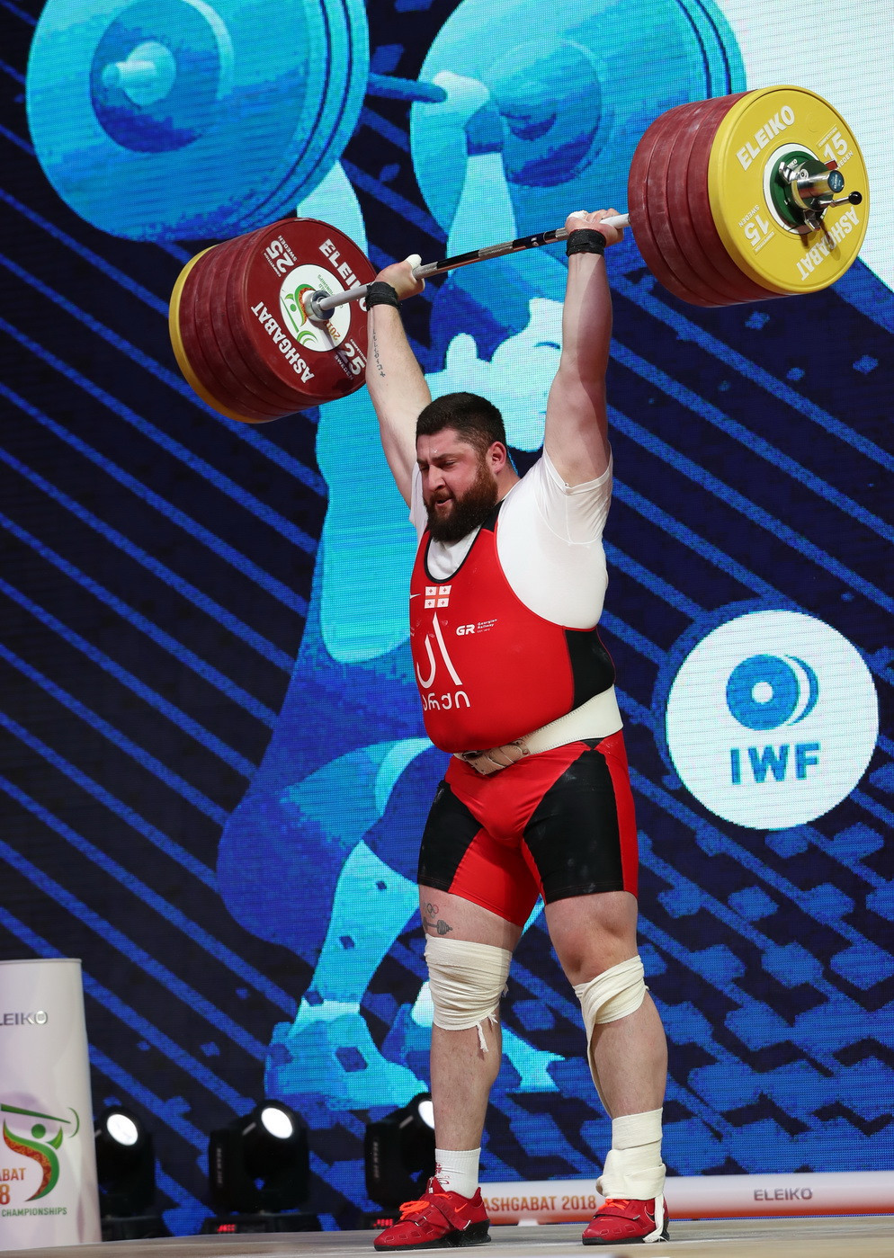 Reigning Olympic champion Lasha Talakhadze of Georgia dominated the men's over-109kg event from start to finish ©IWF