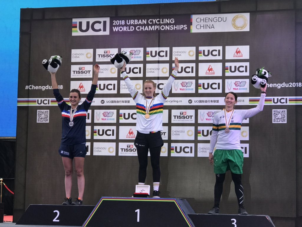 Reichenbach and Carthy defend trials titles at UCI Urban Cycling World Championships