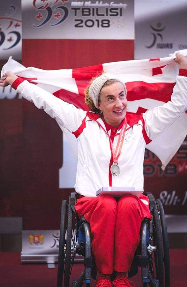 Irma Khetsurinai won home gold for Georgia at the IWAS Wheelchair Fencing World Cup ©IWAS