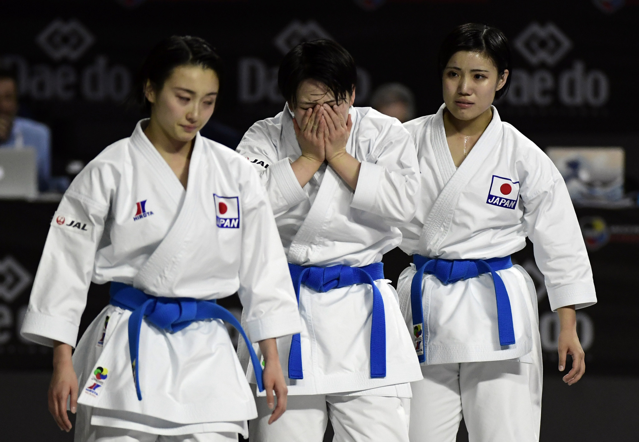 There were tears of joy from the Japanese team after they retained their title ©Getty Images