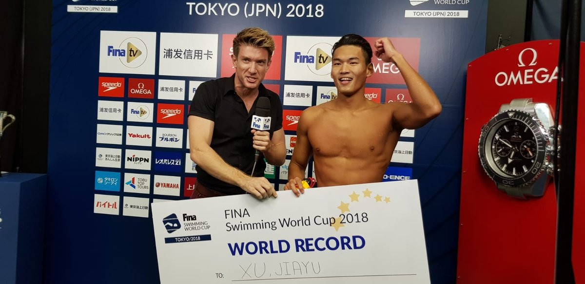 Xu sets world record as FINA World Cup concludes in Tokyo