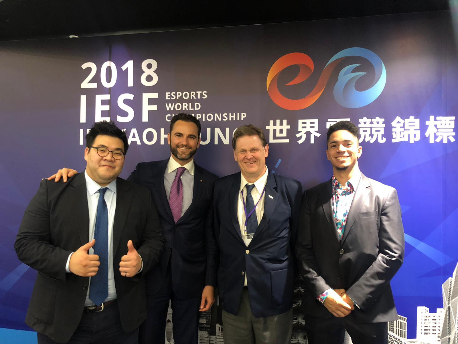 Vlad Marinescu, President of the United States eSports Federation, second left, wants to represent all of America's 60 million gaming fraternity after they were elected members of the International eSports Federation ©USeF
