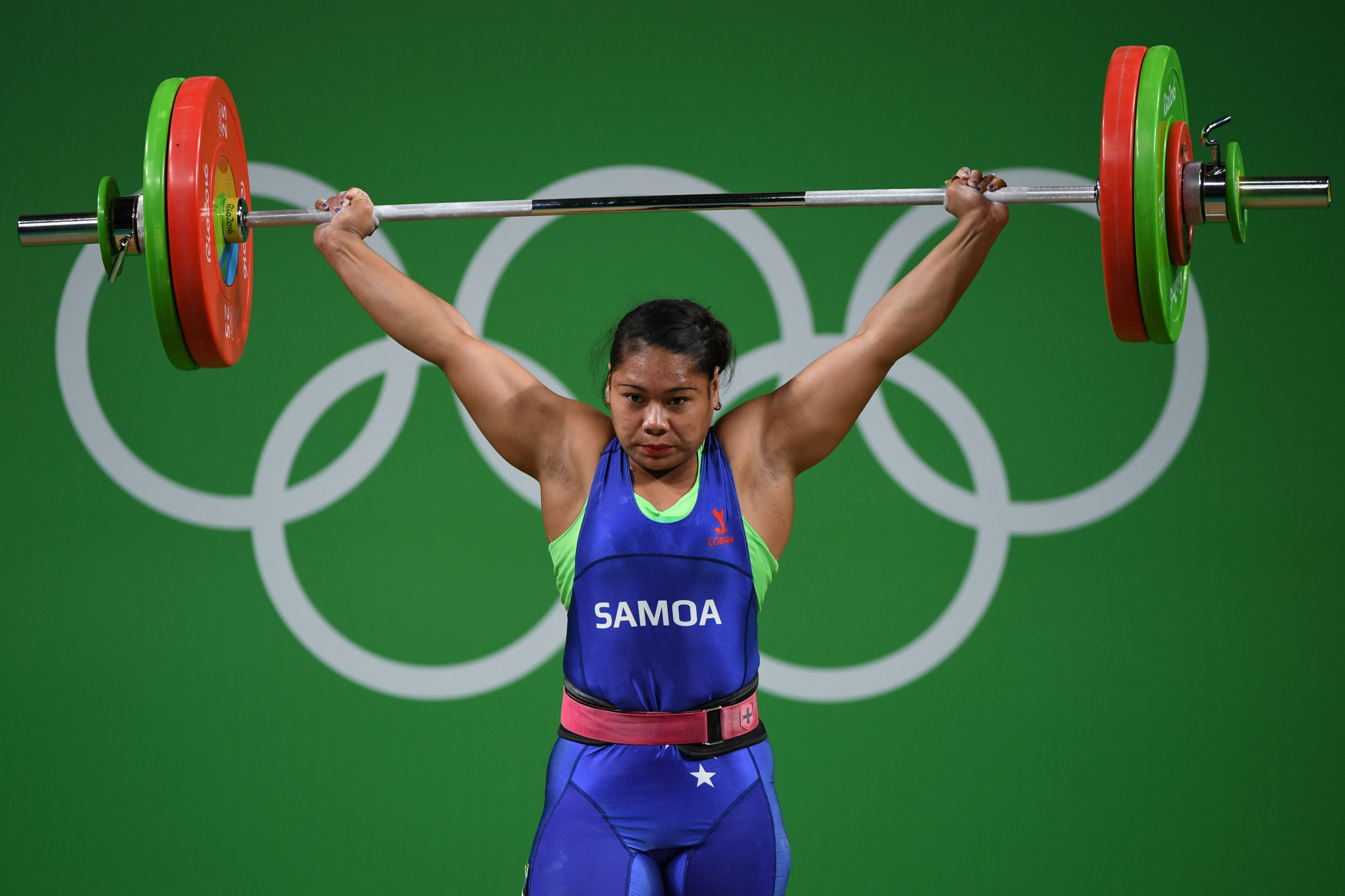 Weightlifter Mary Opeloge, who competed at Rio 2016, helped inspire more than 300 primary school children to live healthy, active lives during the event at the Faleula Methodist Compound ©Getty Images