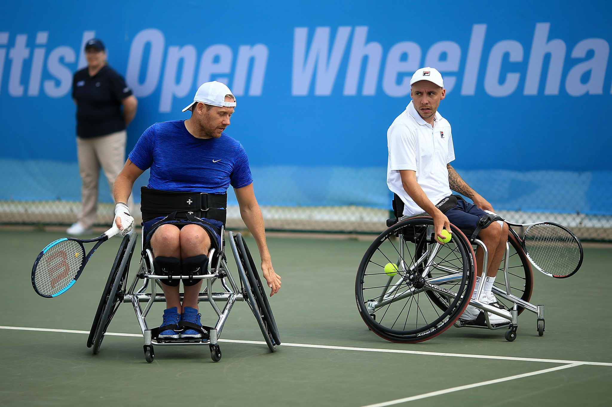 British pair Antony Cotterill and Andy Lapthorne are looking to qualify for the finals of the Wheelchair Doubles Masters in Bemmel to avenge their silver medals from last year ©Getty Images