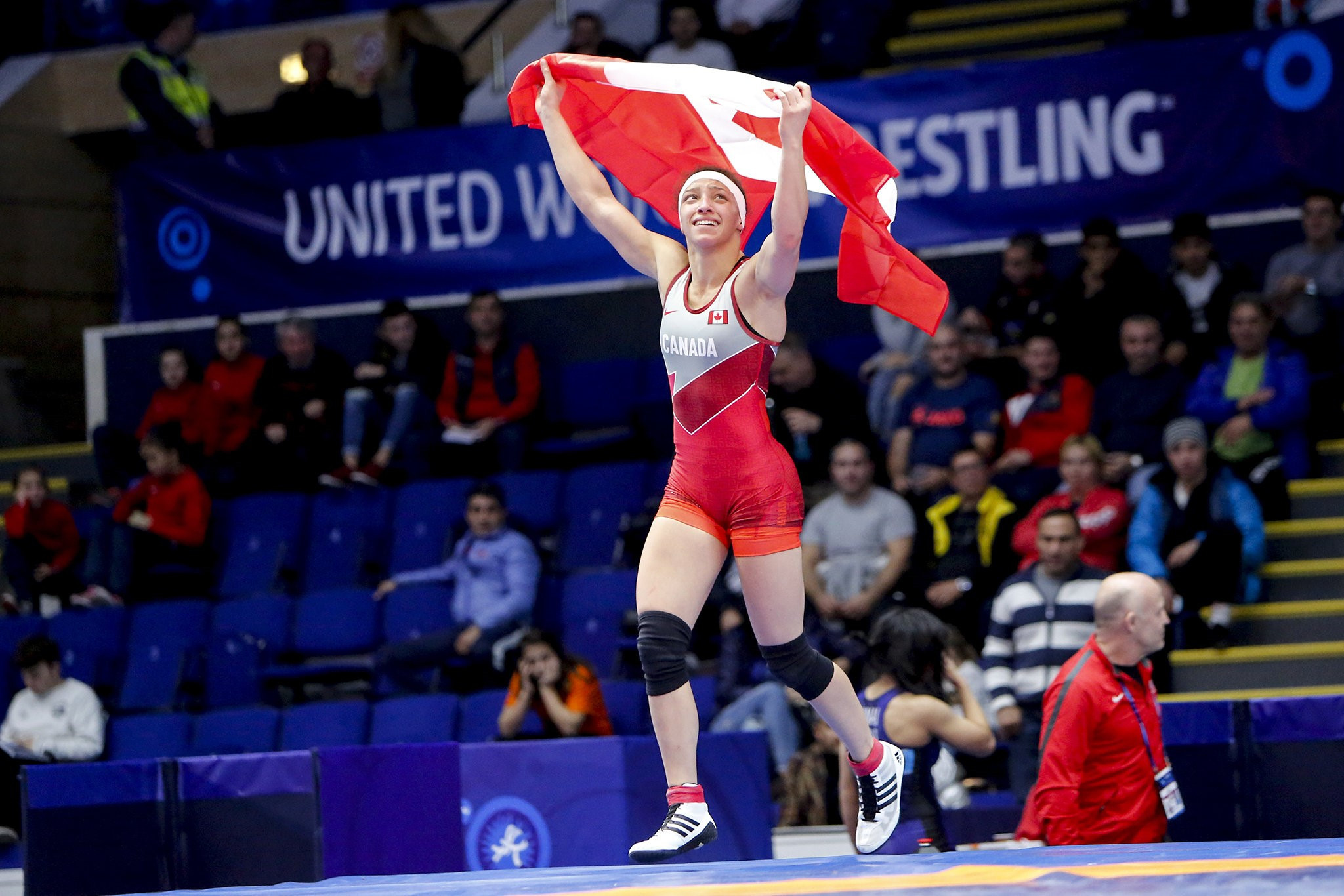 Canada’s Alexandria Rebekkah Town won the 57kg final to claim her country's first gold at the Championships ©Wrestling Canada