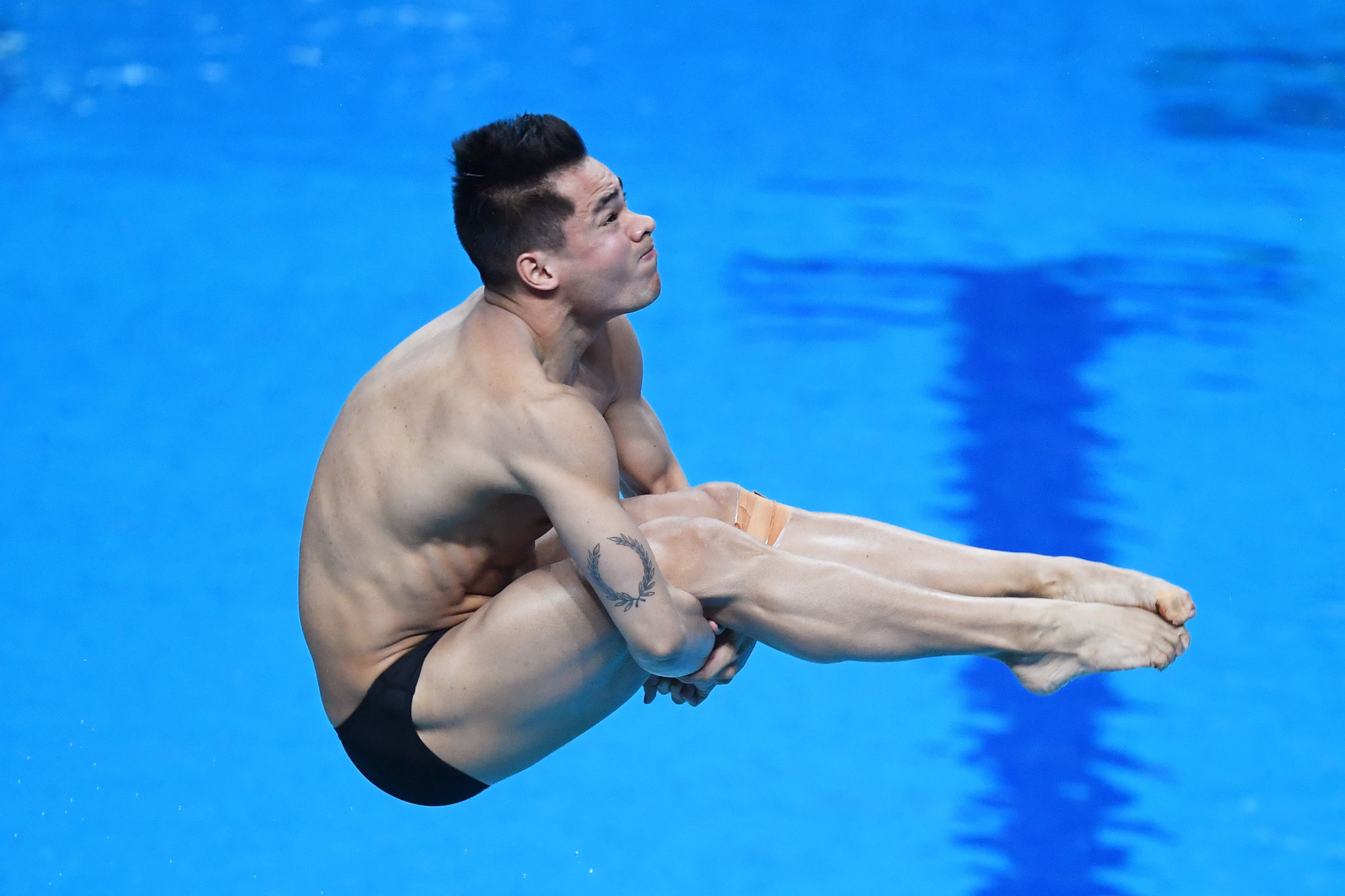 Kevin Chavez secured victory in the men's 3m springboard ©Getty Images