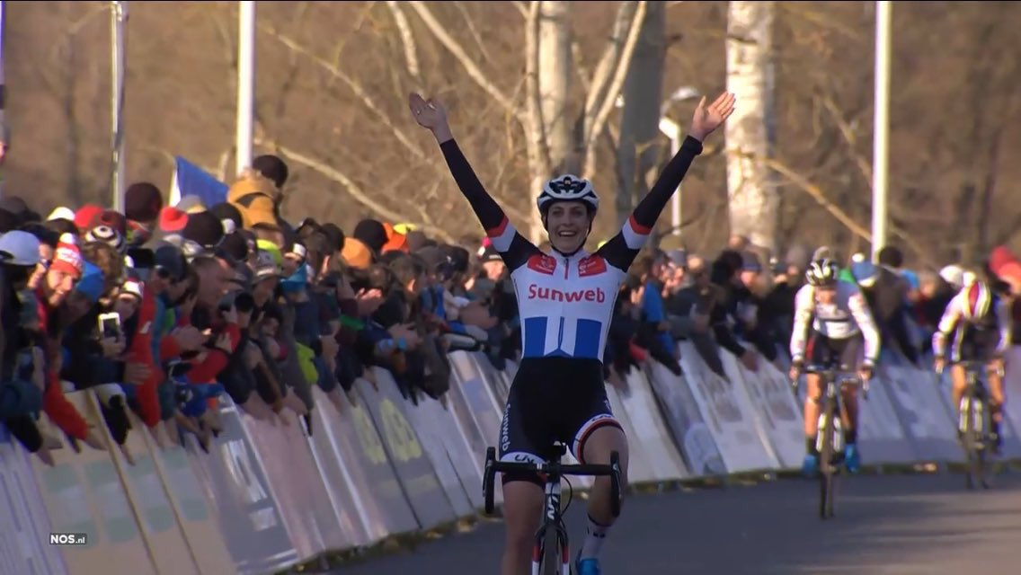 Brand and van der Poel celebrate victories at UCI Cyclo-Cross World Cup in Tabor