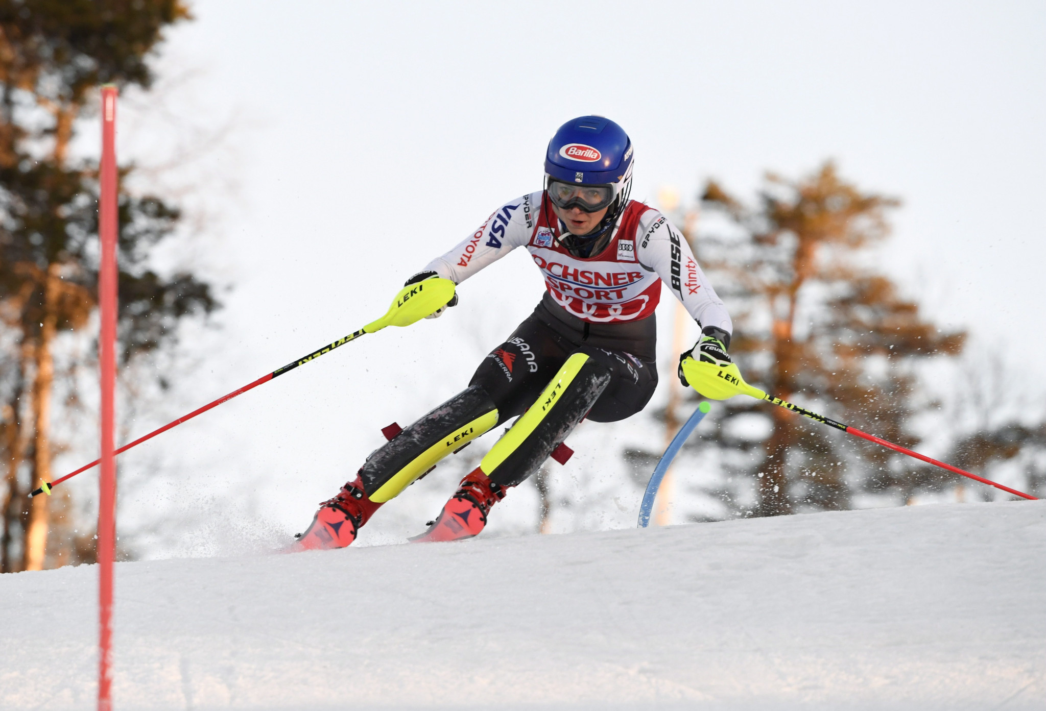 Mikaela Shiffrin won after the quickest first run in Levi ©Getty Images