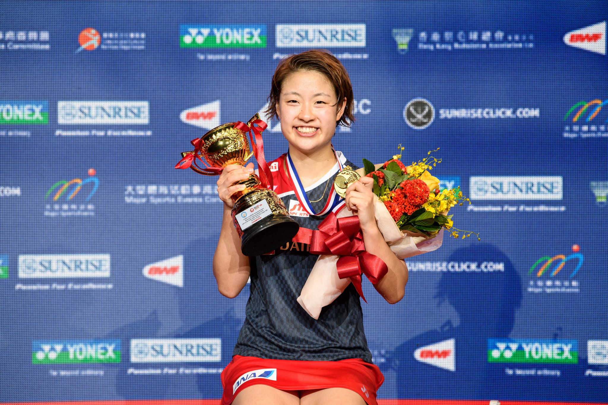 Japan's Nozomi Okuhara won the women's final of the BWF Hong Kong Open ©Getty Images 