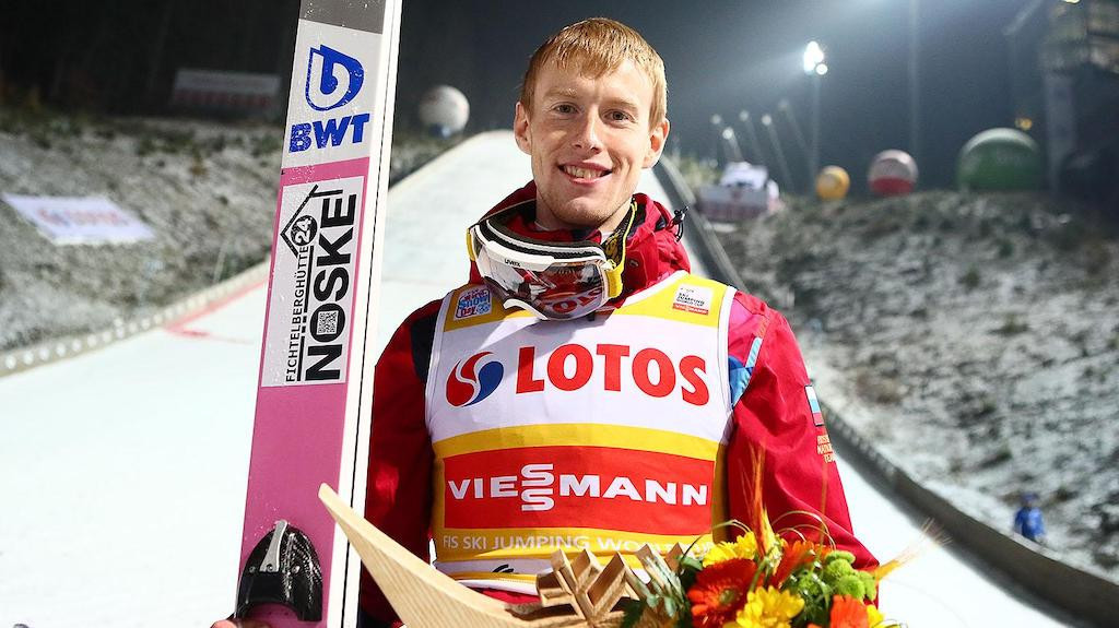 Evgeniy Klimov has won the first event of the new FIS Ski Jumping World Cup season in Poland ©FIS Ski Jumping/Twitter