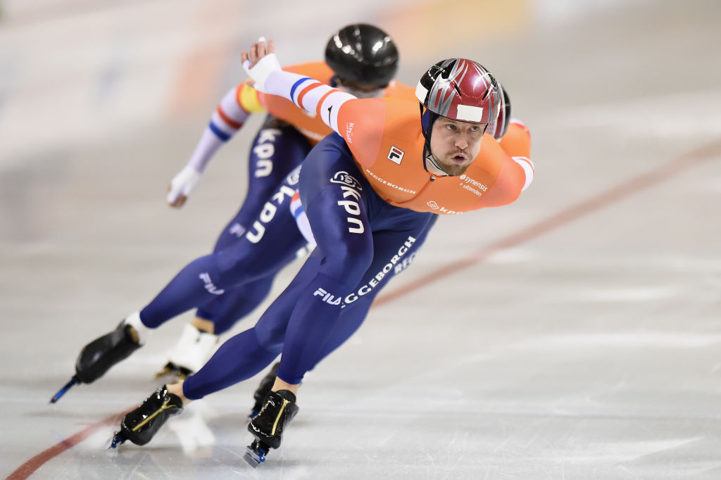 The Netherlands won the men's team sprint at the ISU Speed Skating World Cup ©ISU