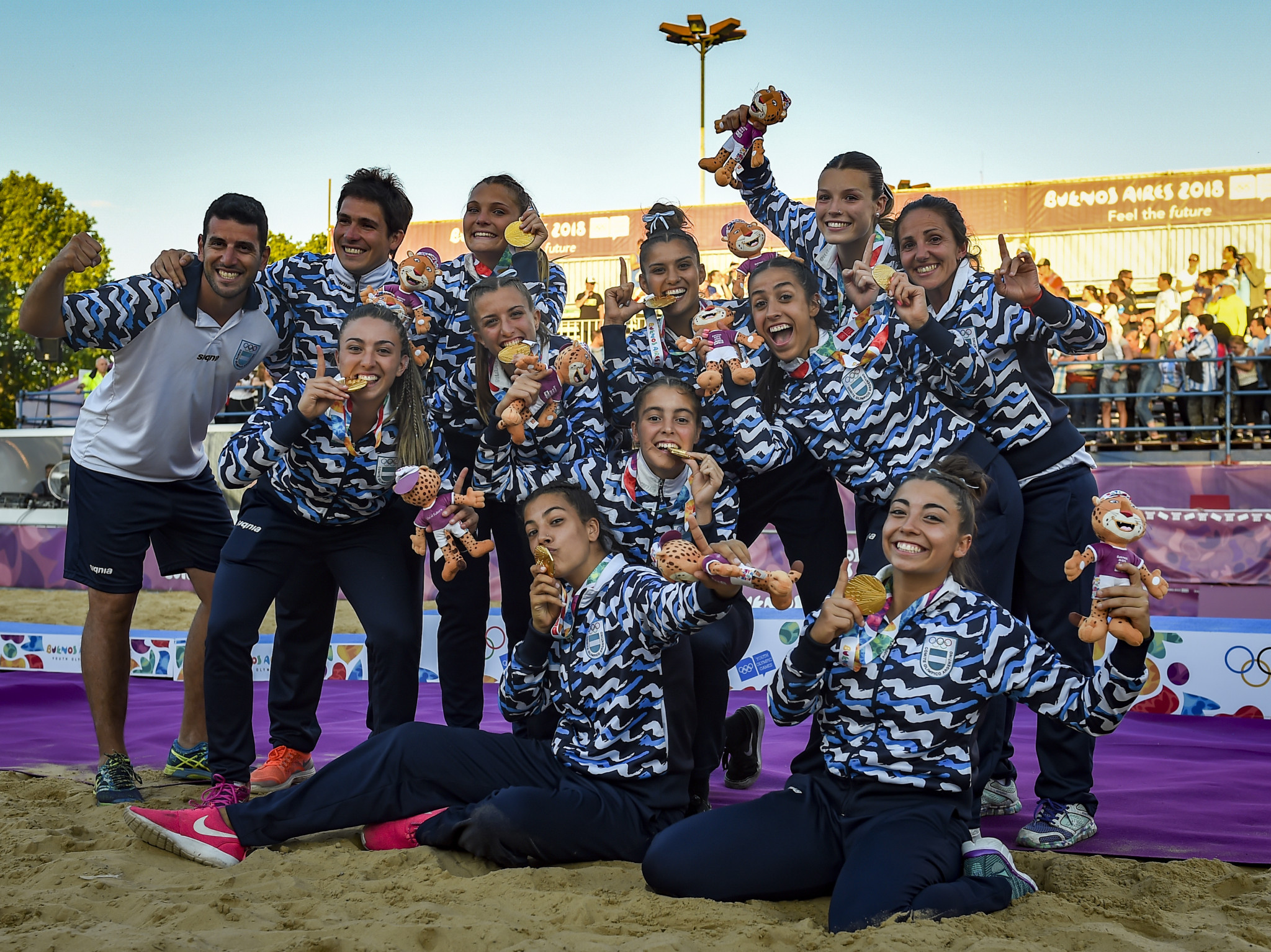 Beach handball is said to have enjoyed a spike in popularity following Argentina's Youth Olympic gold medal ©Getty Images