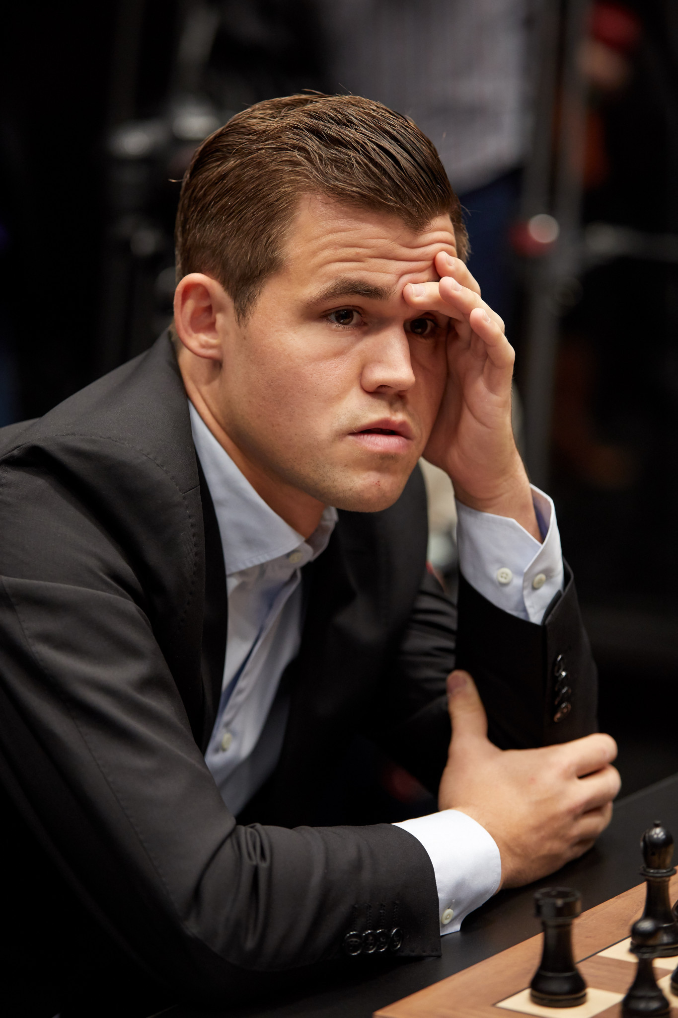 Defending world chess champion Magnus Carlsen said he was 