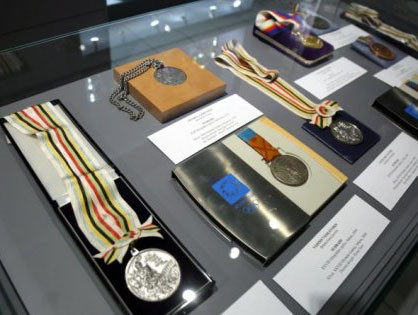 The Latvian Olympic Hall of Fame showcases the Olympic medals which Latvia have won in the past 30 years ©EOC