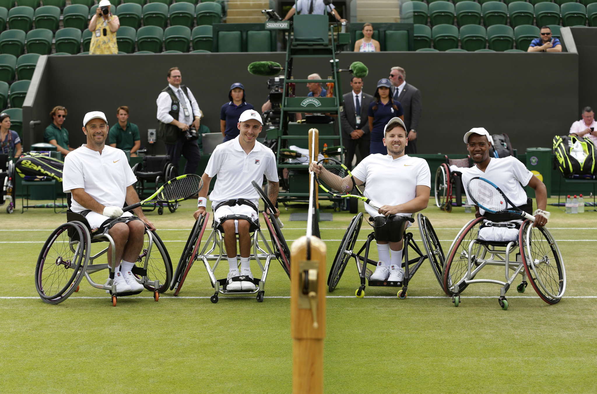 A quad doubles exhibition match took place at Wimbledon in 2018 ©Getty Images 