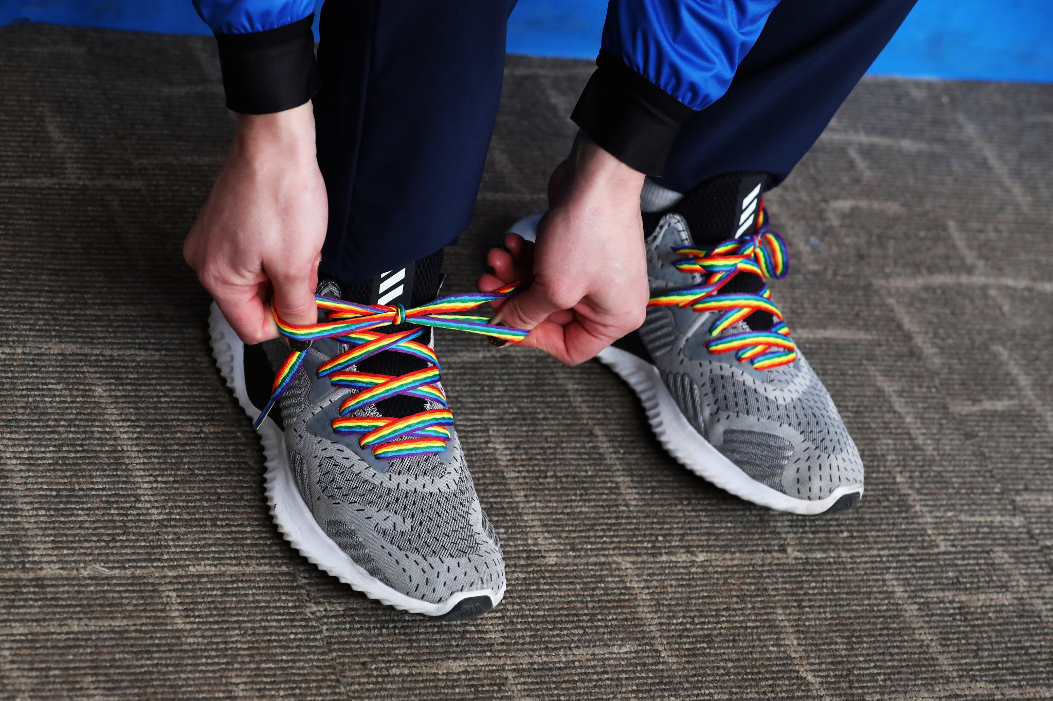 The rainbow laces campaign supports LGBT people ©Getty Images