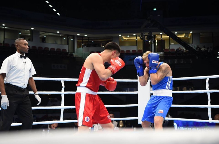 Tuvshinbat Byamba kept up Mongolia's unbeaten record with victory against Czech Republic's Zdenek Chladek in the welterweight division ©AIBA/Facebook