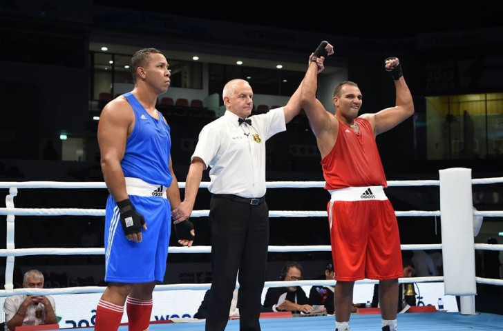 Moroccan super heavyweight Mohammed Arjaoui also triumphed by knockout at the expense of Venezuela's Edgar Munoz Mata ©AIBA/Facebook