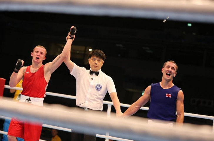 Another shock result saw Georgian lightweight Otar Eranosyan suffer defeat at the hands of Ukrainian wildcard Tymur Beliak ©AIBA/Facebook