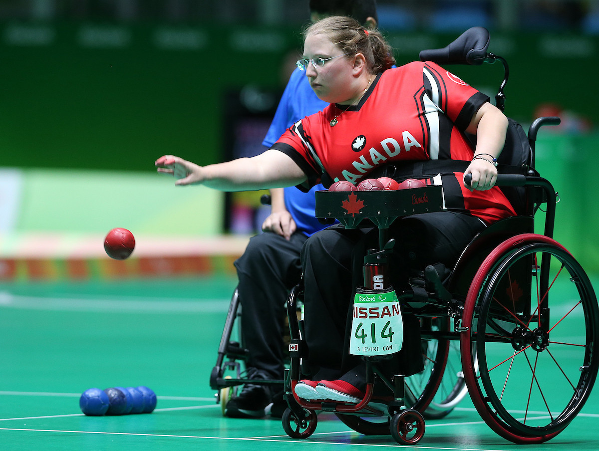 Paralympian Alison Levine represents Canada at boccia ©CPC