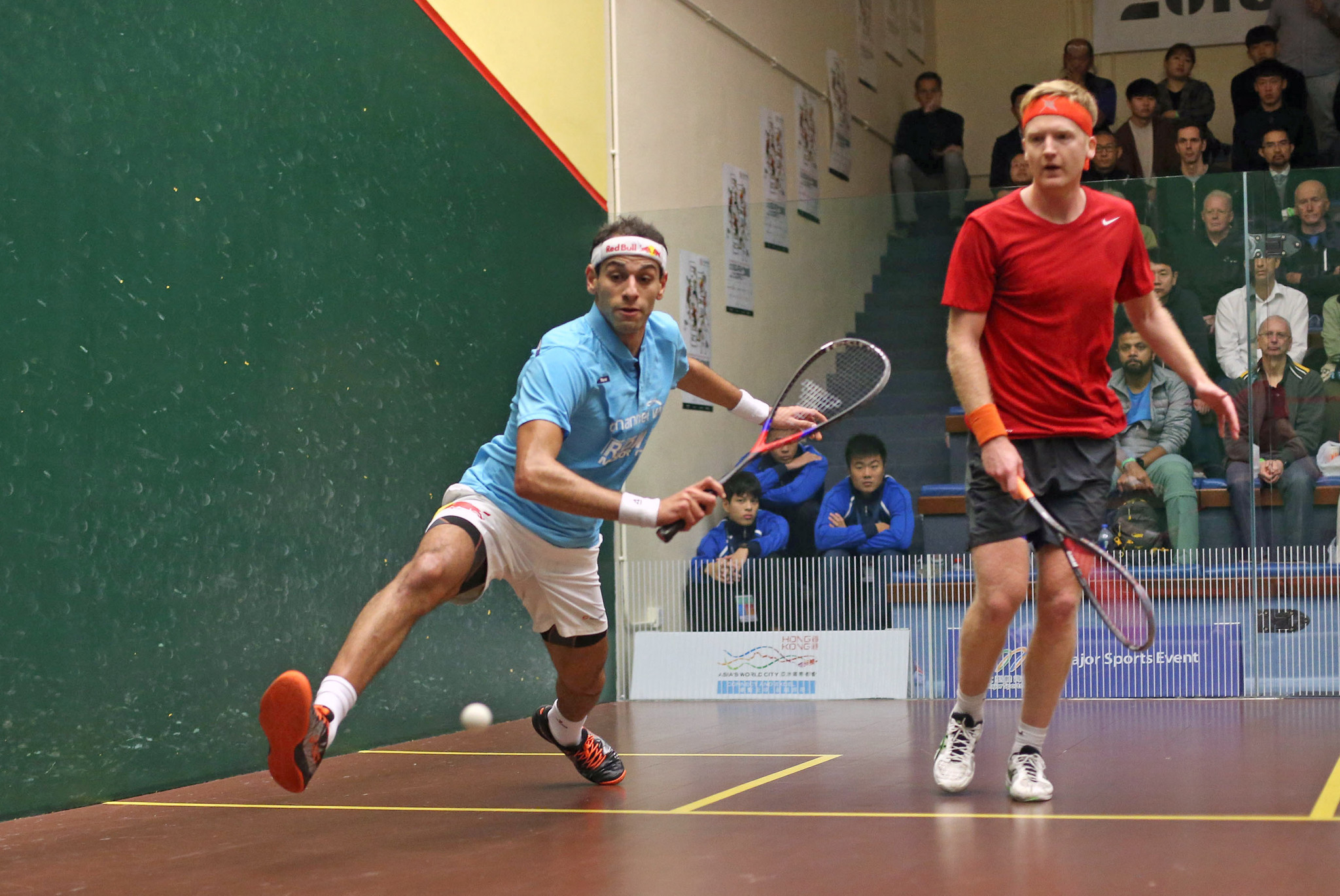 Mohamed El Shorbagy is yet to drop a game as he advances to the men's quarter-finals ©PSA