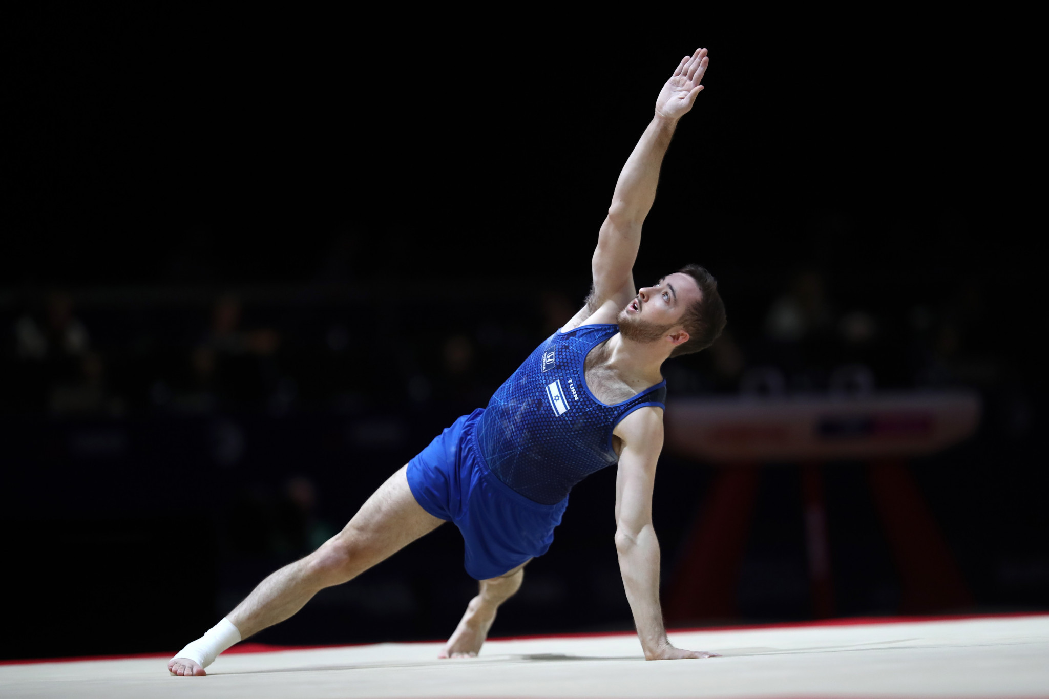 Israel’s Artem Dolgopyat topped the men’s floor exercise qualification standings as action begun today at the International Gymnastics Federation Individual Apparatus World Cup in Cottbus in Germany ©Getty Images