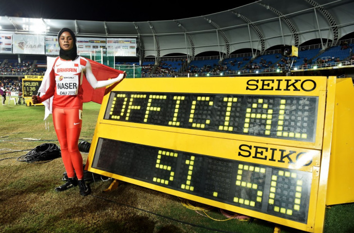 Bahrain's Salwa Eid Naser bettered her women's 400m time of 51.50, set at this year's IAAF World Youth Championships in Cali, on her way to winning gold