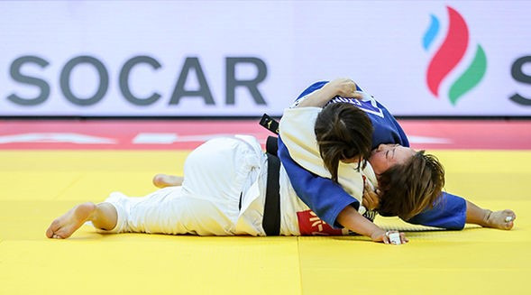 Funa Tonaki was one of Japan's four gold medallists on the opening day of the International Judo Federation Osaka Grand Slam ©IJF
