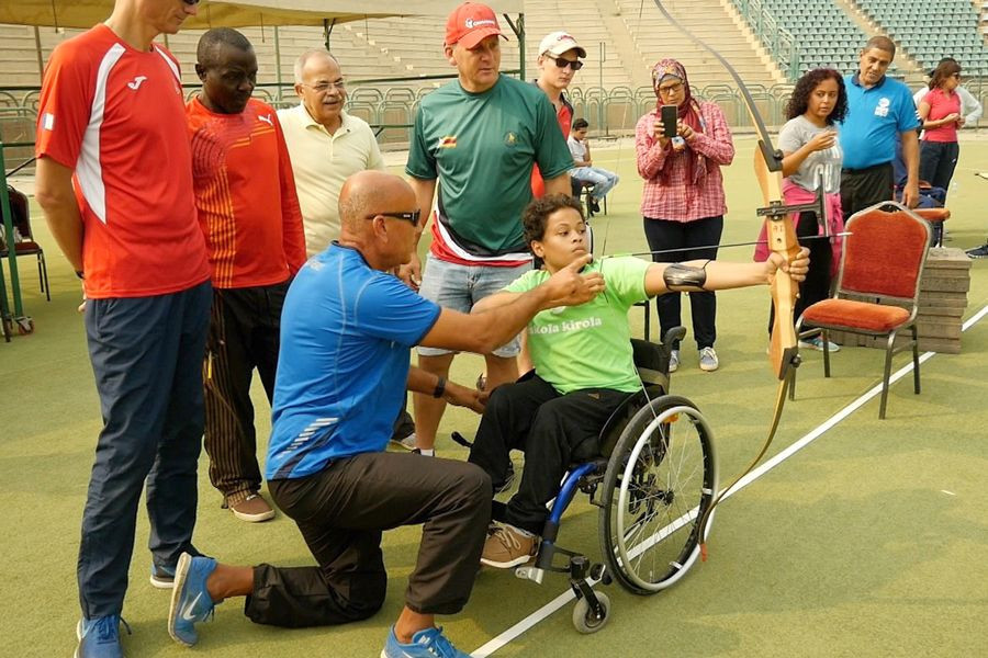 Some Para athletes, who had never shot an arrow before, were taught to do it for the first time ©World Archery