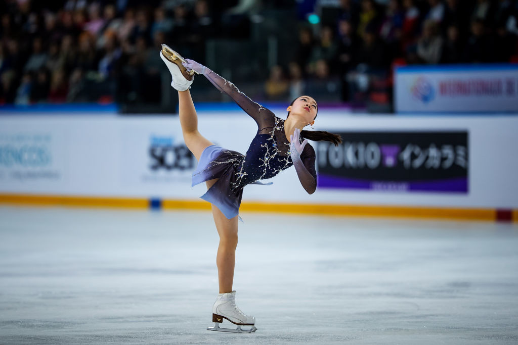 Japan's Rika Kihira won gold in the women's event at the ISU Grand Prix of Figure Skating in Grenoble ©ISU