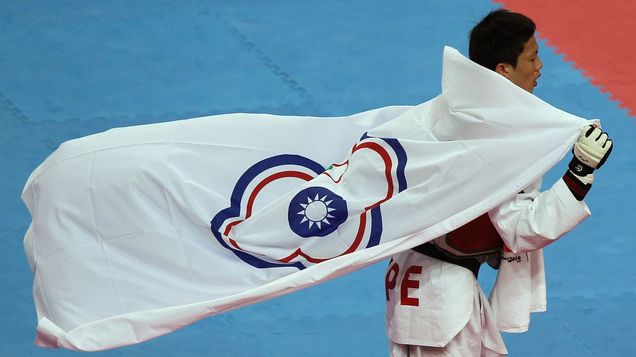 Athletes from Taiwan compete at the Olympic Games as Chinese Taipei and are not allowed to display their country's flag or hear its national anthem ©Getty Images