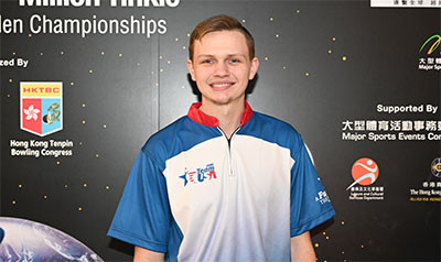 Andrew Anderson of the United States took an early lead in the qualifying at the Men's World Tenpin Bowling Championships in Hong Kong, achieving one perfect score of 300 ©World Bowling