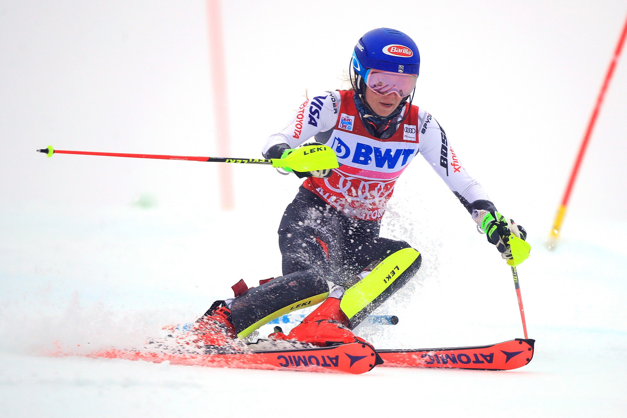 Mikaela Shiffrin roared to a home slalom victory ©Getty Images