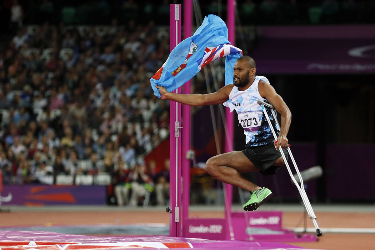 Iliesa Delana won FIji's only ever Paralympic Games medal claiming gold in the F42 high jump at London 2012 ©Getty Images