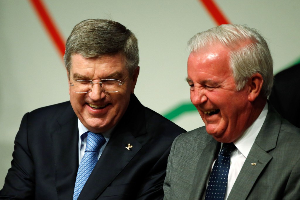 IOC President Thomas Bach (pictured, left with WADA counterpart Sir Craig Reedie) is keen to show the IOC's commitment to tackling doping ©Getty Images