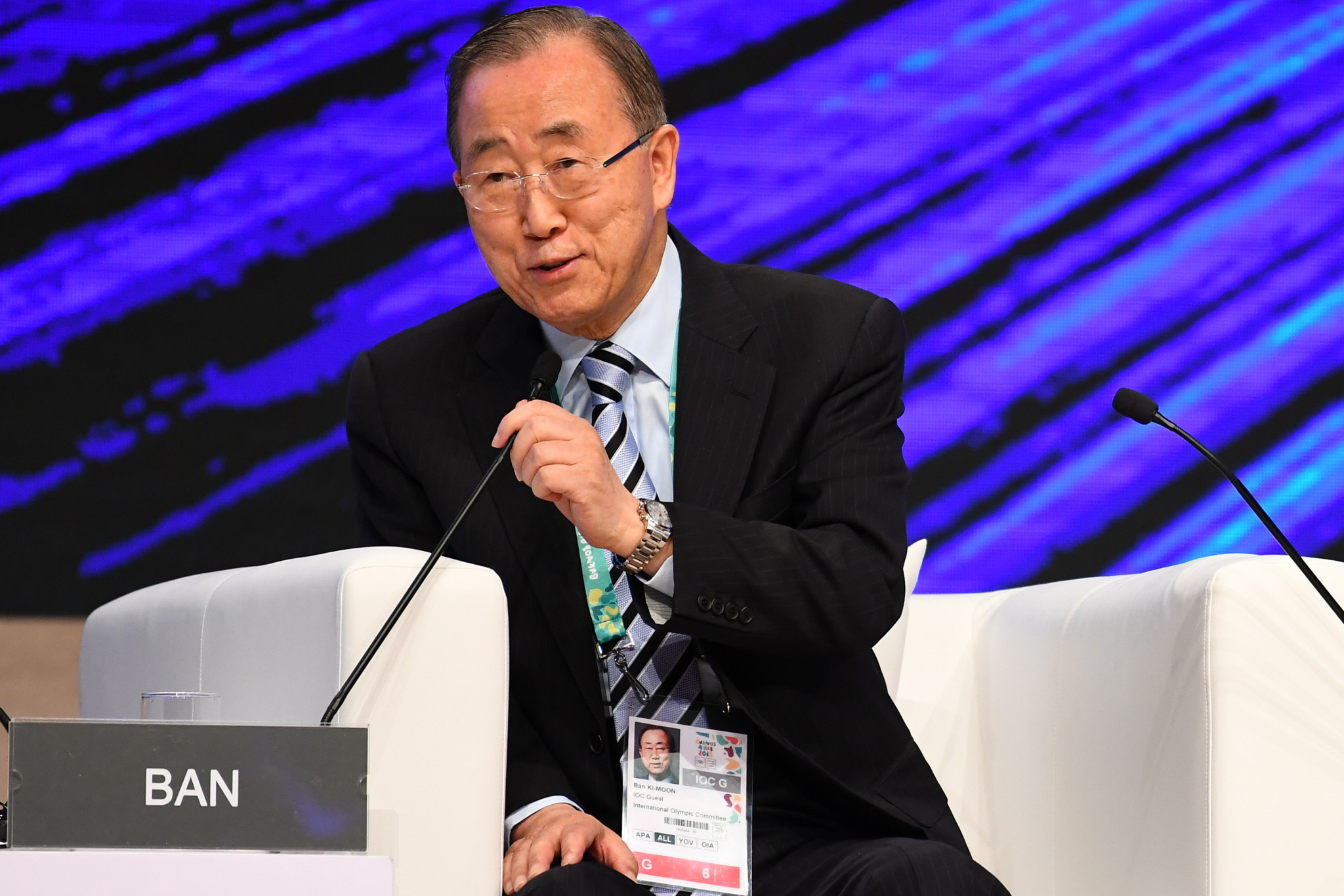 Former UN Secretary General Ban Ki-Moon was named as the independent IOC Ethics Commission chair last September ©Getty Images
