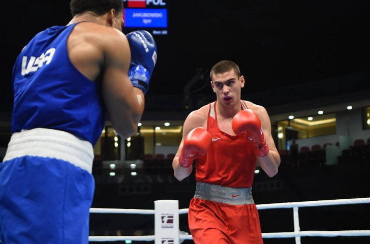 Russian heavyweight Evgeny Tishchenko saw off the challenge of the United States' Joshua Temple ©AIBA/Facebook 