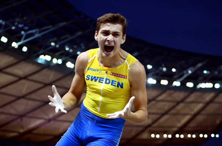 Sweden's 19-year-old pole vaulter Armand 