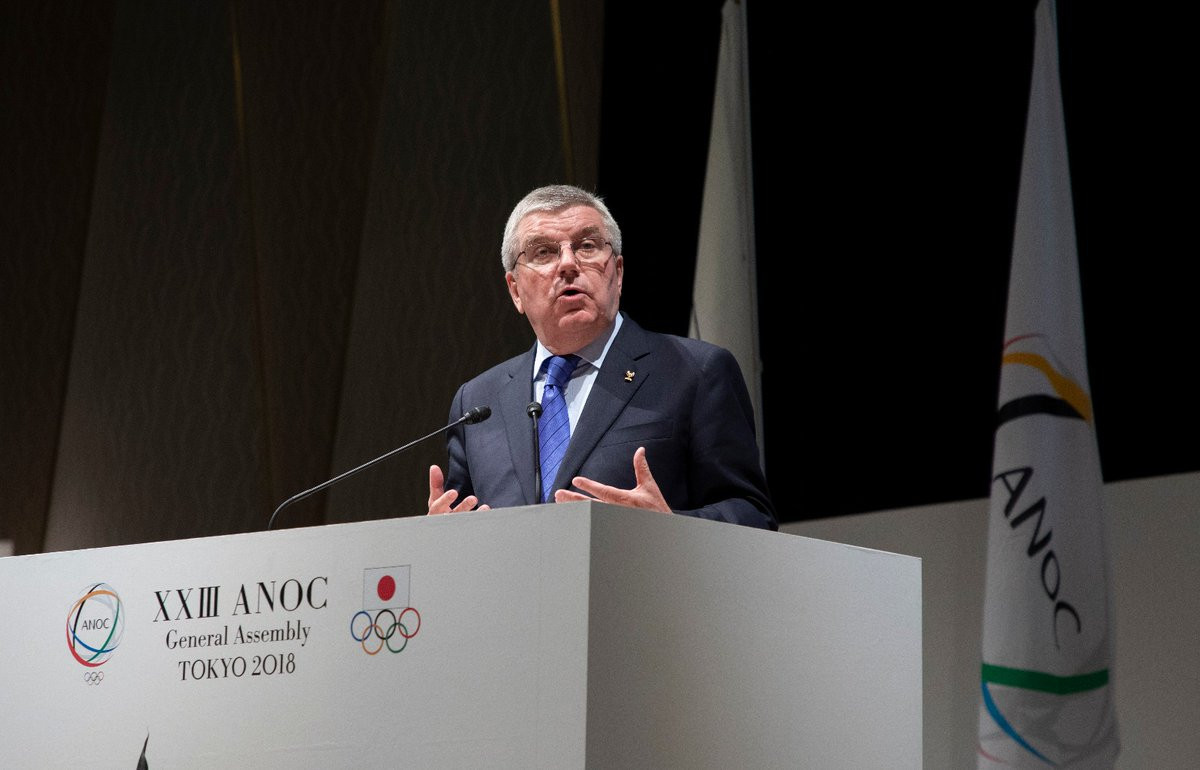 IOC President Thomas Bach gave a keynote address at the ANOC General Assembly in Tokyo ©IOC