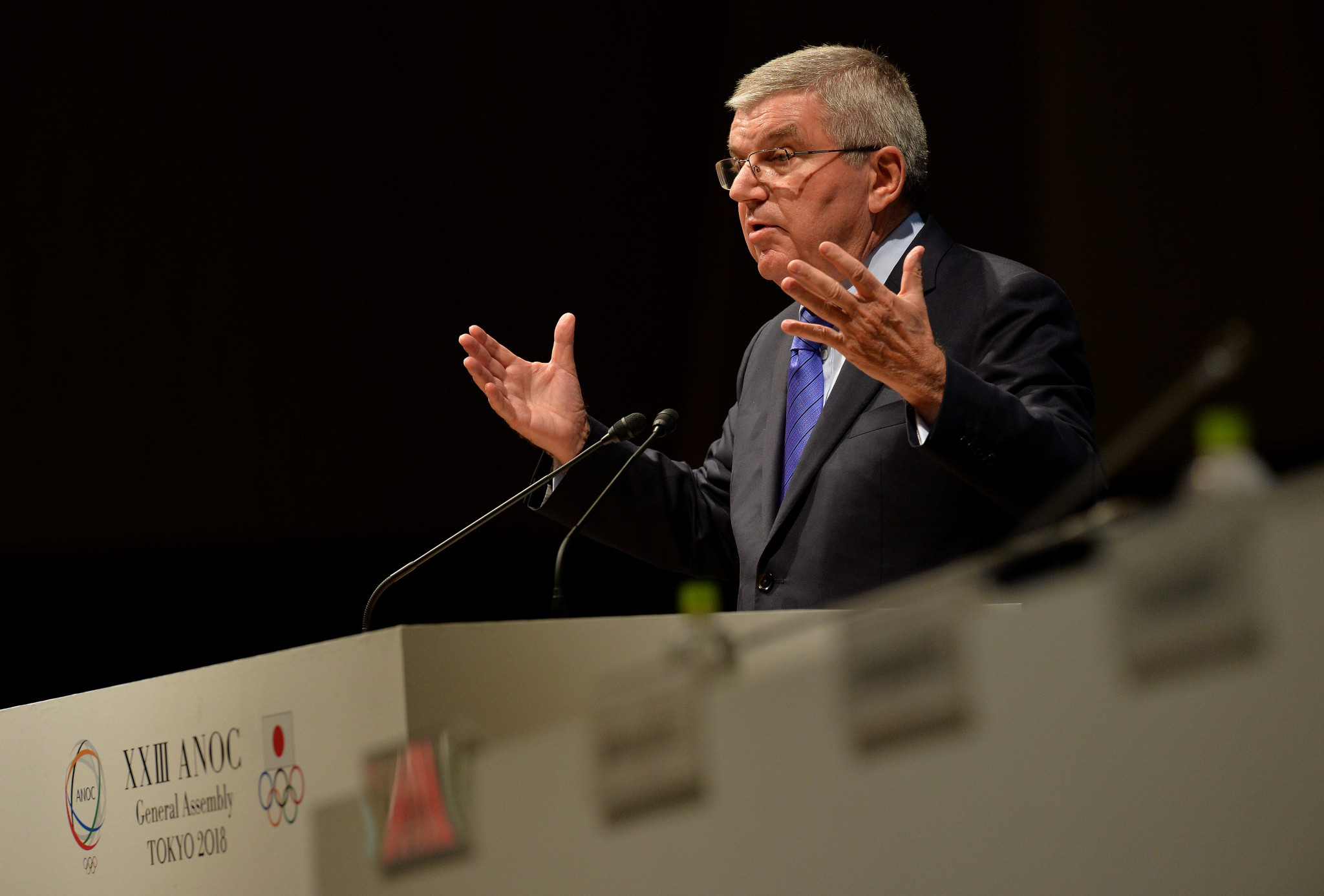 IOC President Thomas Bach launched an impassioned defence of his organisation's Athletes' Commission ©Getty Images