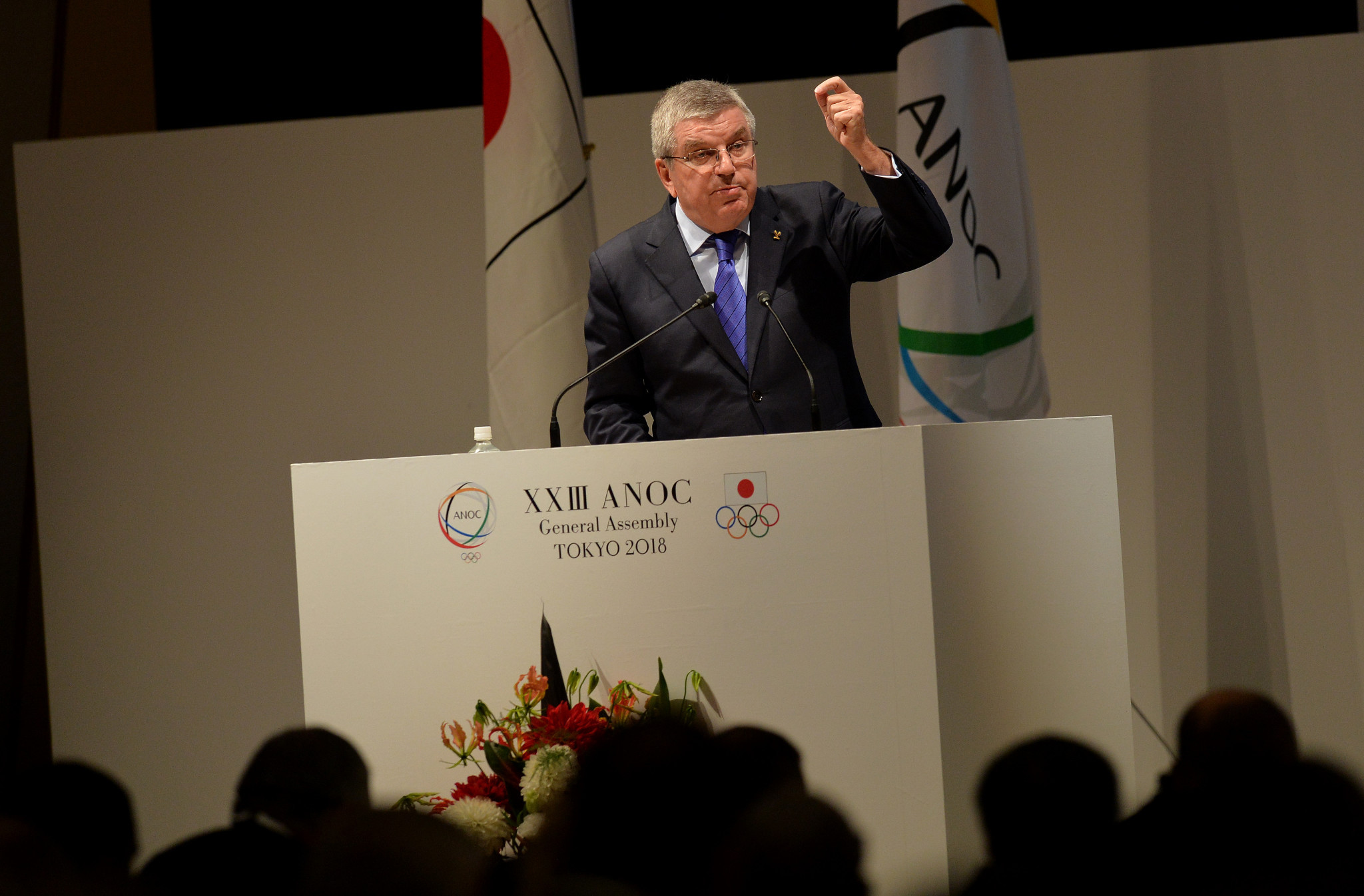 IOC President Thomas Bach claimed Sheikh Ahmad had set an example of good governance by standing aside as ANOC head while he fights a court case in Switzerland ©Getty Images
