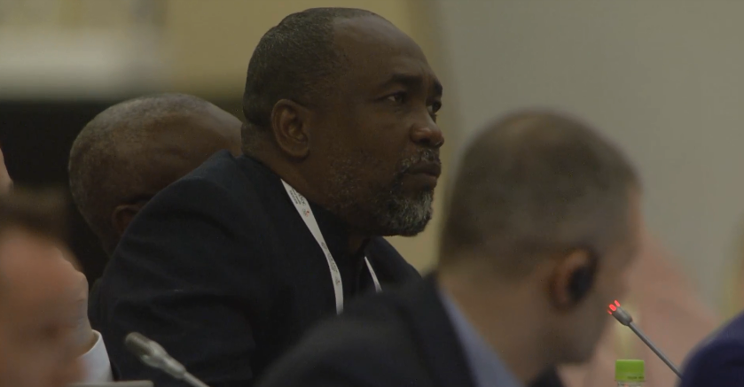 Saint Lucia's Alfred Emmanuel questioned the status of the loan for the second successive General Assembly ©Youtube