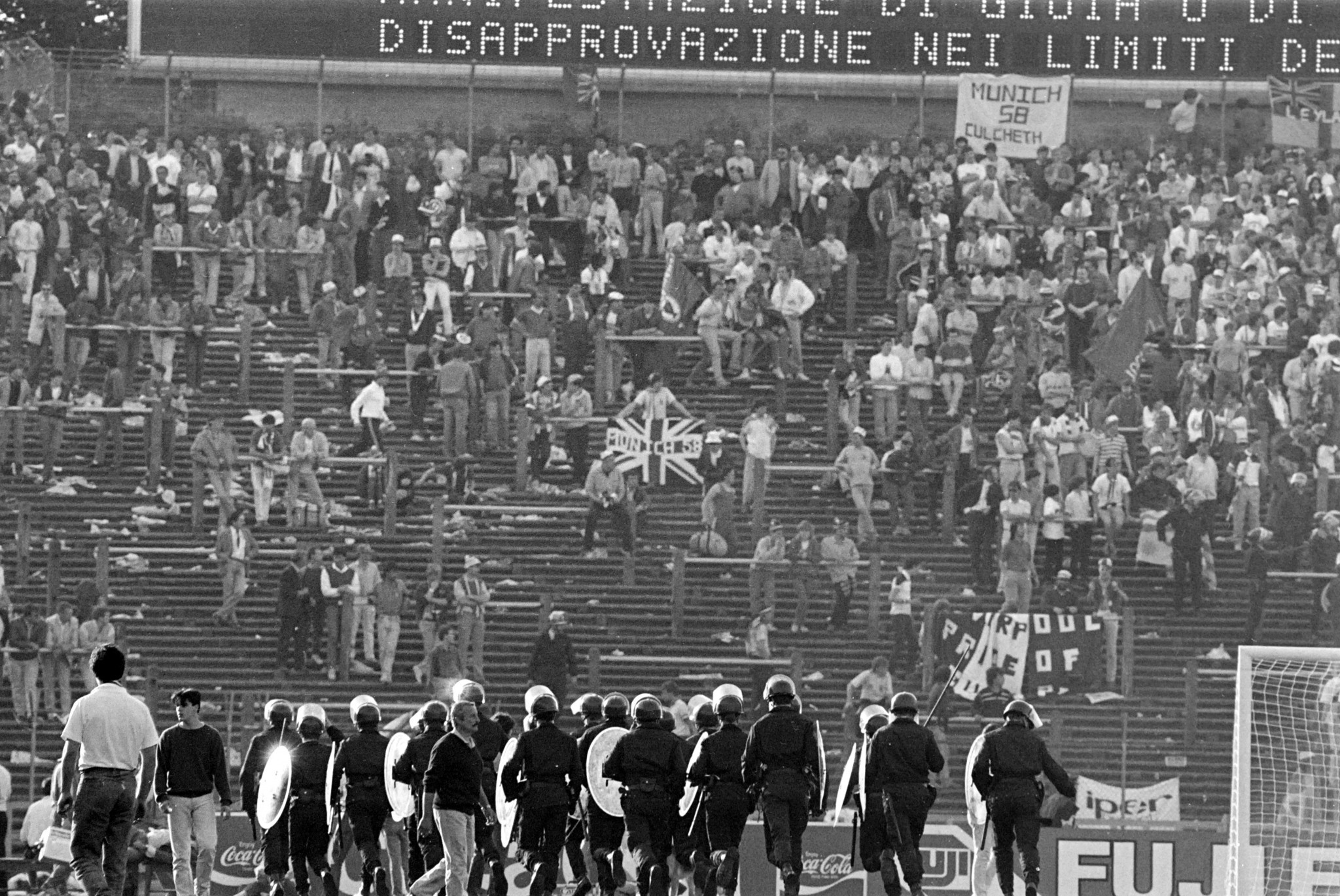 English clubs were banned from European competition after 39 Juventus fans were killed following violence at the 1985 European Cup final at Heysel Stadium in Brussels ©Getty Images