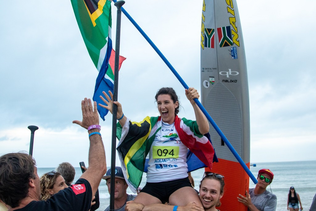 Brazil's Santacreu and South Africa’s King capture SUP sprint gold medals at ISA World SUP and Paddleboard Championship