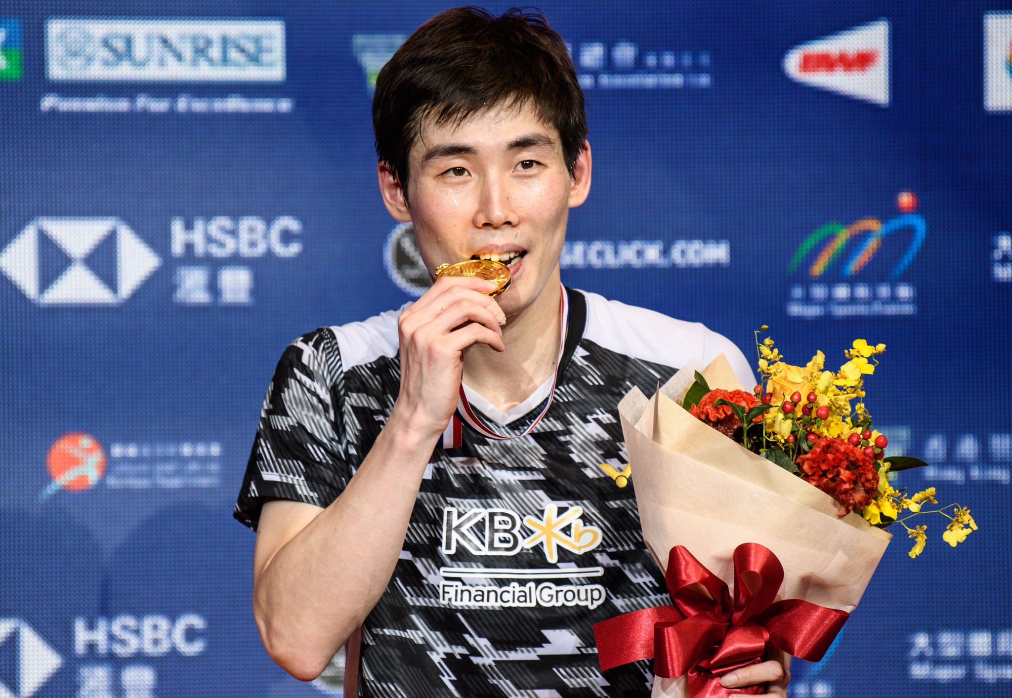 Son Wan-ho, pictured here at the Hong Kong Open, has won again at the BWF Korea Masters in Gwangju ©Getty Images